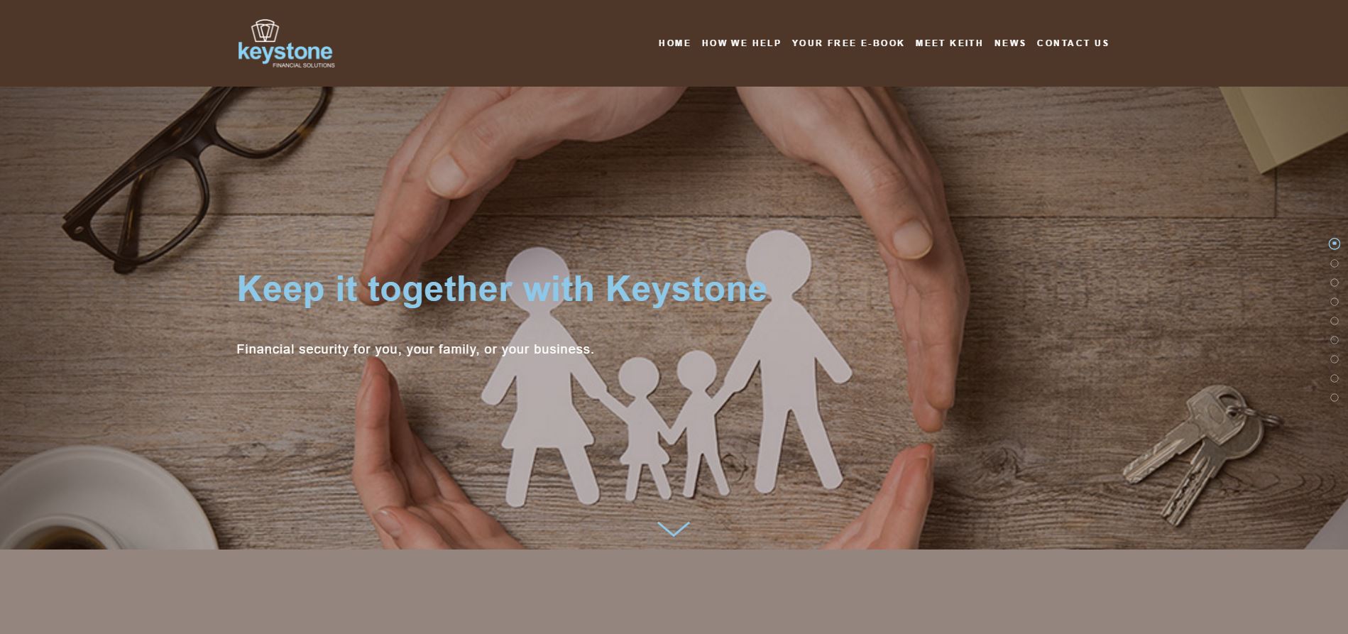 Keystone Financial Solutions Website Frontpage